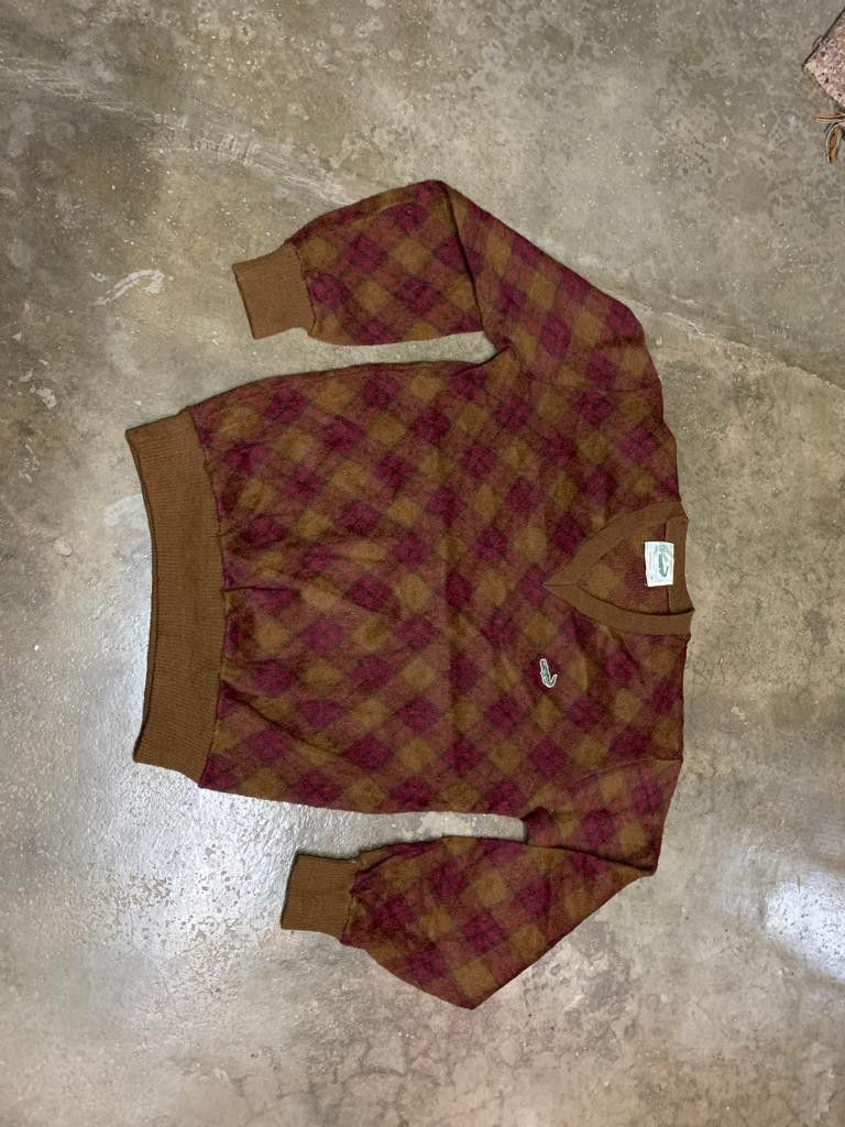 Japanese Brand × Vintage Vintage Crocodile Wool V neck Sweatshirt Size US M / EU 48-50 / 2 - 3 Thumbnail