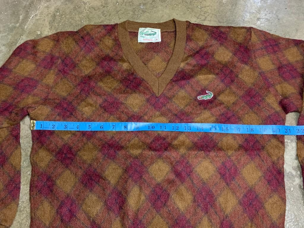 Japanese Brand × Vintage Vintage Crocodile Wool V neck Sweatshirt Size US M / EU 48-50 / 2 - 14 Thumbnail