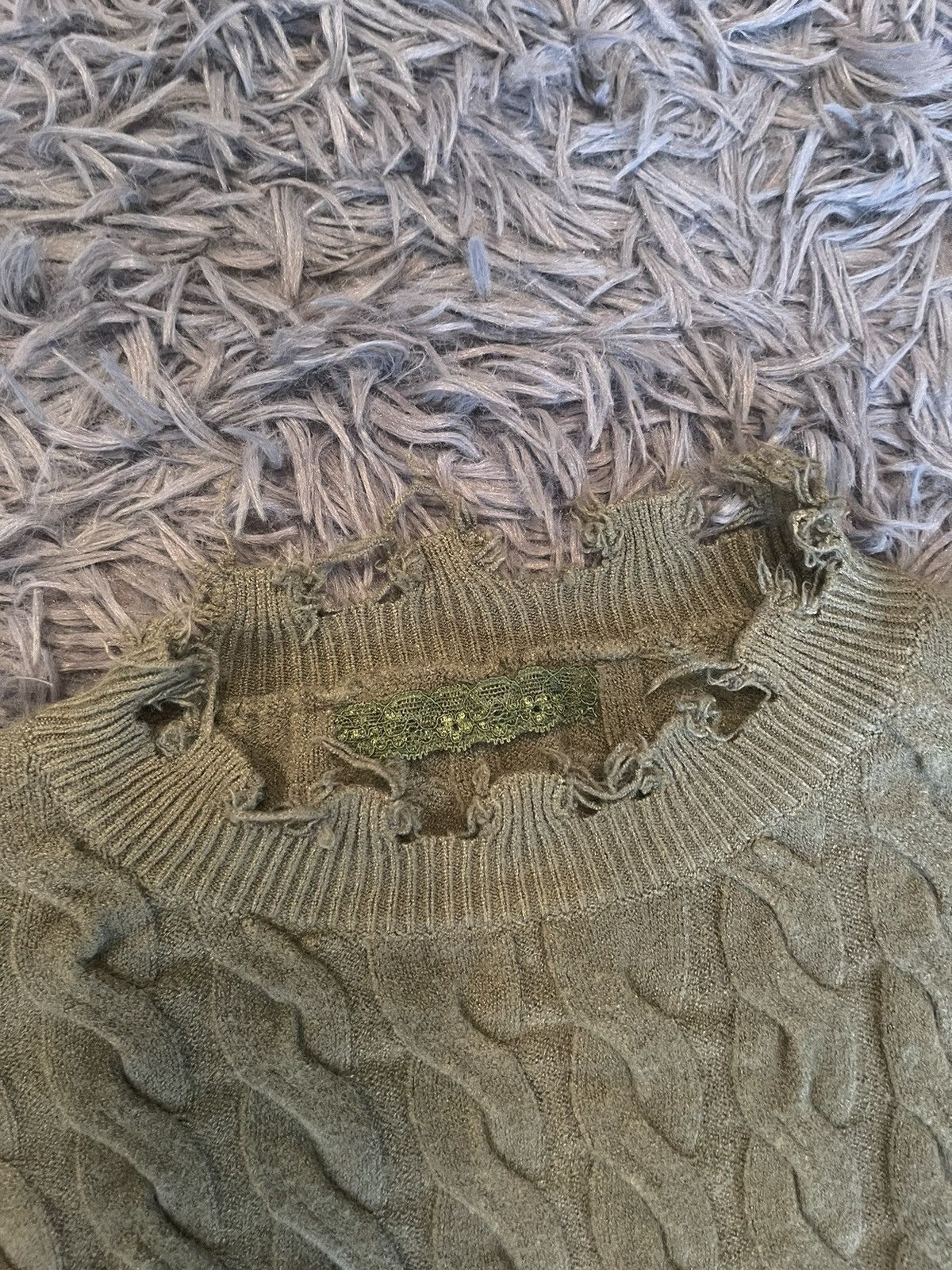 Japanese Brand × Vintage Avant garde distressed Y2K vintage sweater Size M / US 6-8 / IT 42-44 - 3 Thumbnail