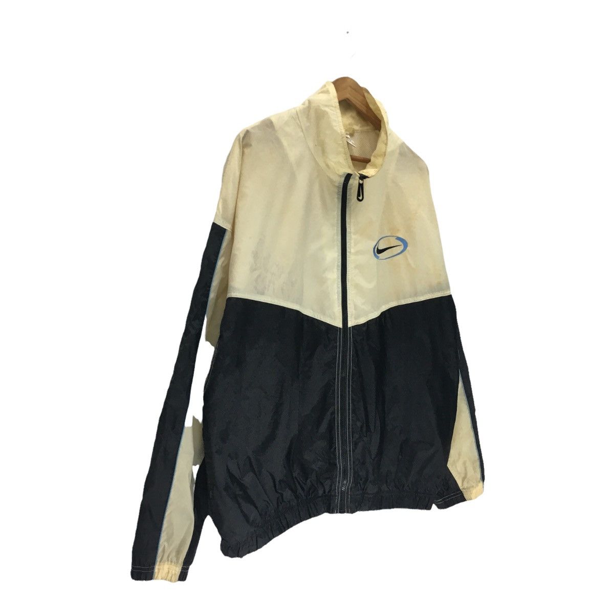 Nike × Vintage Vintage 2-Tone 90s Nike Big Swoosh Logo Jacket Size US L / EU 52-54 / 3 - 6 Thumbnail