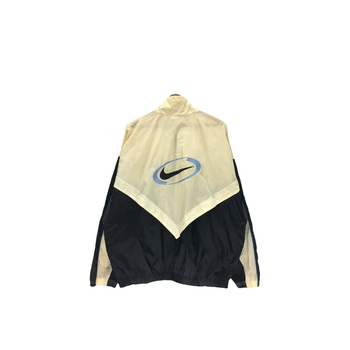 Nike × Vintage Vintage 2-Tone 90s Nike Big Swoosh Logo Jacket Size US L / EU 52-54 / 3 - 1 Thumbnail