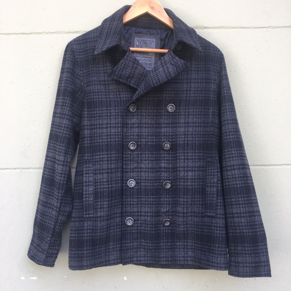 Japanese Brand Manhattan Double Breast Wool Coat Size US M / EU 48-50 / 2 - 2 Thumbnail