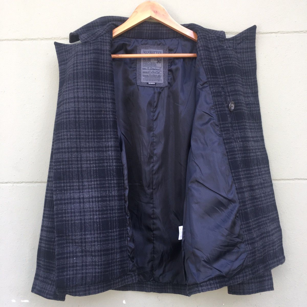 Japanese Brand Manhattan Double Breast Wool Coat Size US M / EU 48-50 / 2 - 5 Thumbnail
