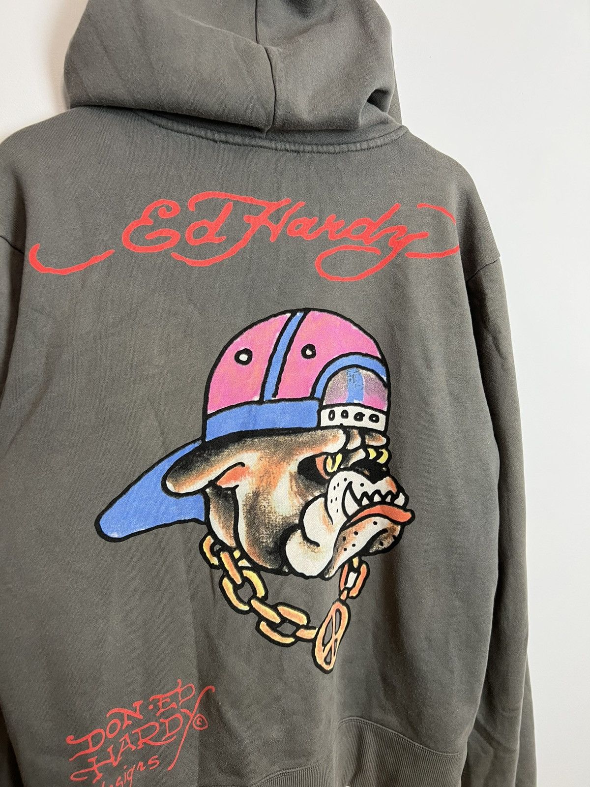 Ed Hardy Rare Ed Hardy by Christian Audigier Dog Drip Hype Y2K Hoodie Size US M / EU 48-50 / 2 - 5 Thumbnail