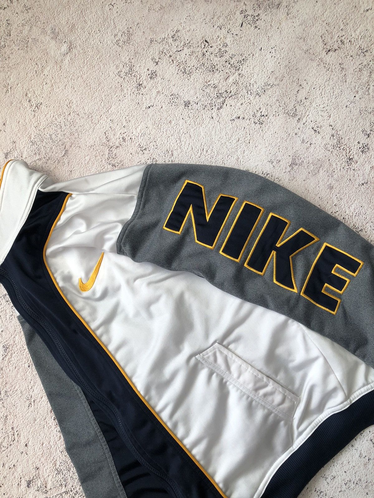Nike × Vintage Vintage 90s Nike Big Logo / Drill Jacket Size US XL / EU 56 / 4 - 8 Thumbnail