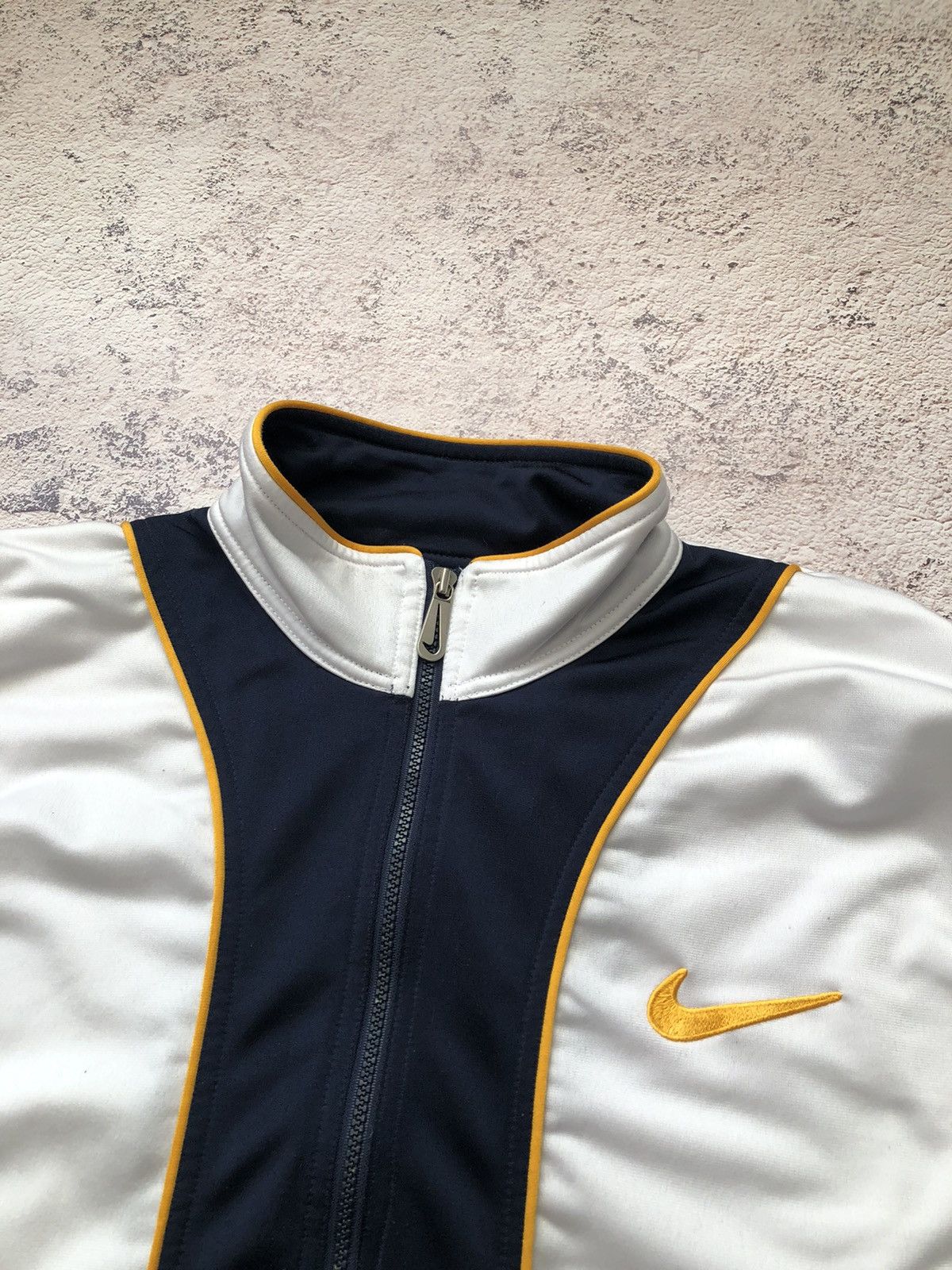 Nike × Vintage Vintage 90s Nike Big Logo / Drill Jacket Size US XL / EU 56 / 4 - 7 Thumbnail