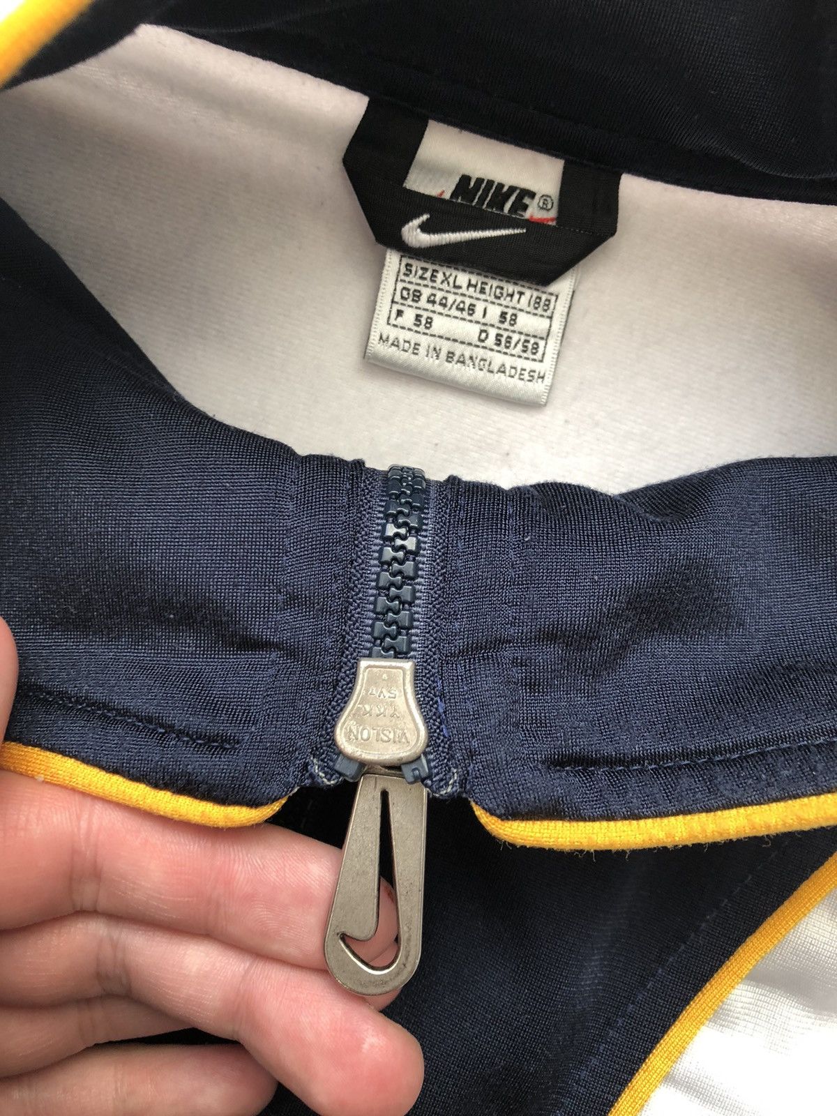 Nike × Vintage Vintage 90s Nike Big Logo / Drill Jacket Size US XL / EU 56 / 4 - 6 Thumbnail
