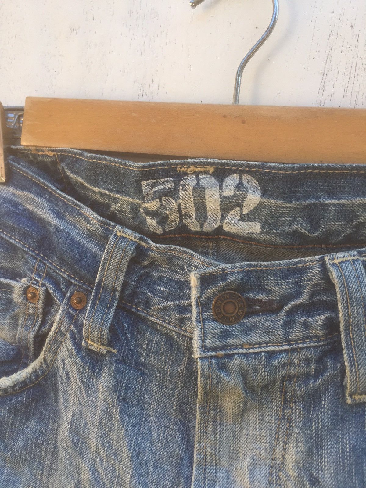 Edwin VINTAGE EDWIN DISTRESSED DENIM PANTS ACIDS DESIGN Size US 32 / EU 48 - 4 Thumbnail