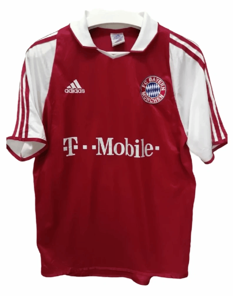 Image of Adidas Vintage 2003 Bayern Munchen Jersey in Red, Men's (Size Small)