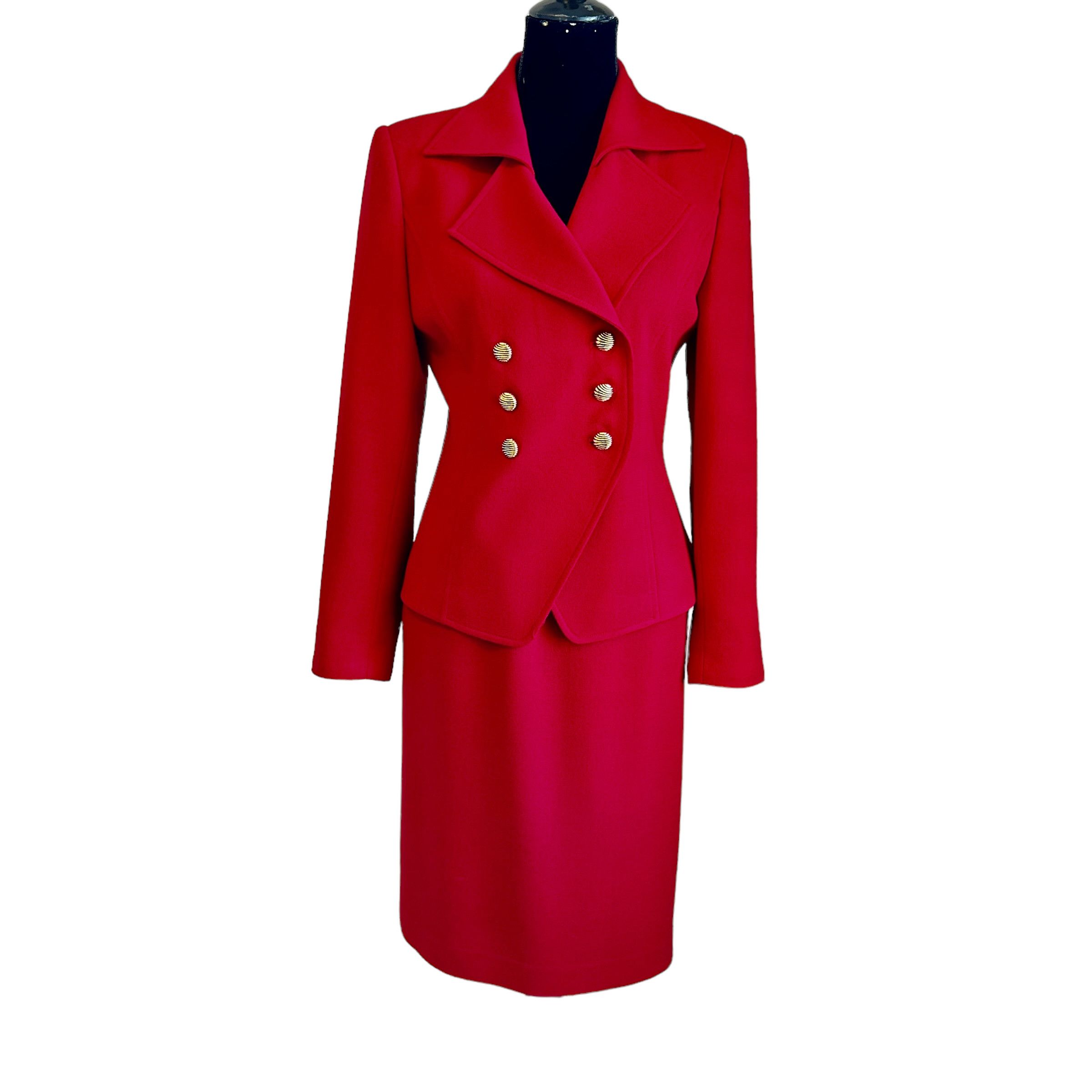 Albert Nipon 2PC Wool Skirt Set Size 4P