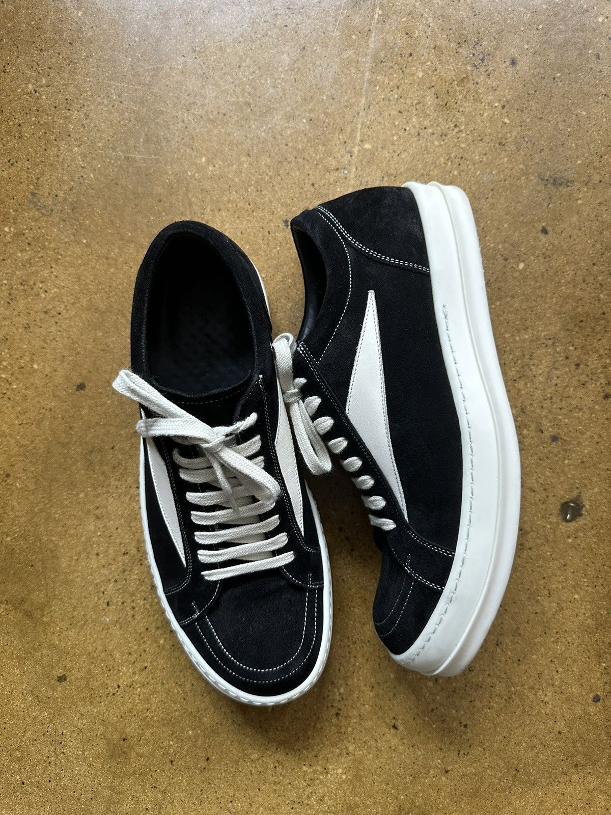 Rick Owens × Rick Owens Drkshdw Rick Owens Suede Vintage Sneakers Vans ...