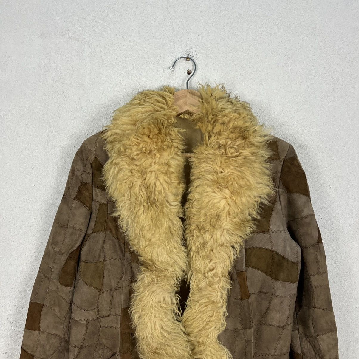 Japanese Brand VINTAGE GENUINE LEATHER MINK FUR LINING PATCH WORK STYLE Size US M / EU 48-50 / 2 - 3 Thumbnail