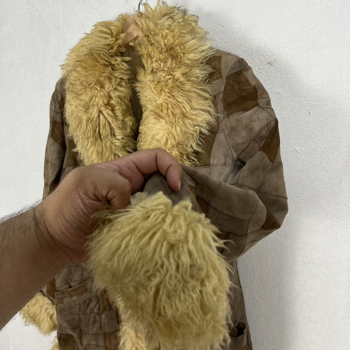 Japanese Brand VINTAGE GENUINE LEATHER MINK FUR LINING PATCH WORK STYLE Size US M / EU 48-50 / 2 - 7 Thumbnail