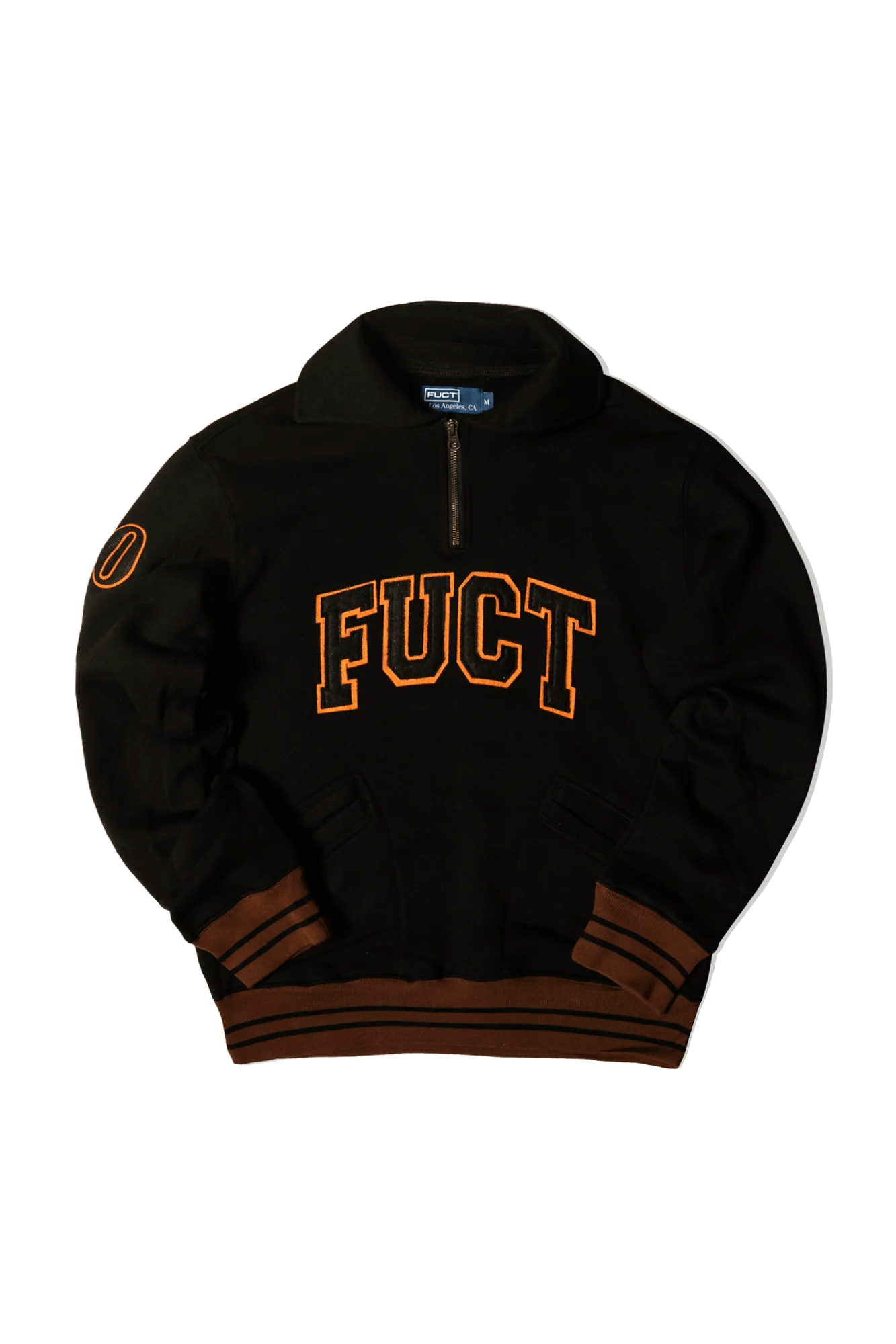 Fuck The Population × Fuct × Streetwear FUCT ACADEMY LOGO HALF ZIP 
