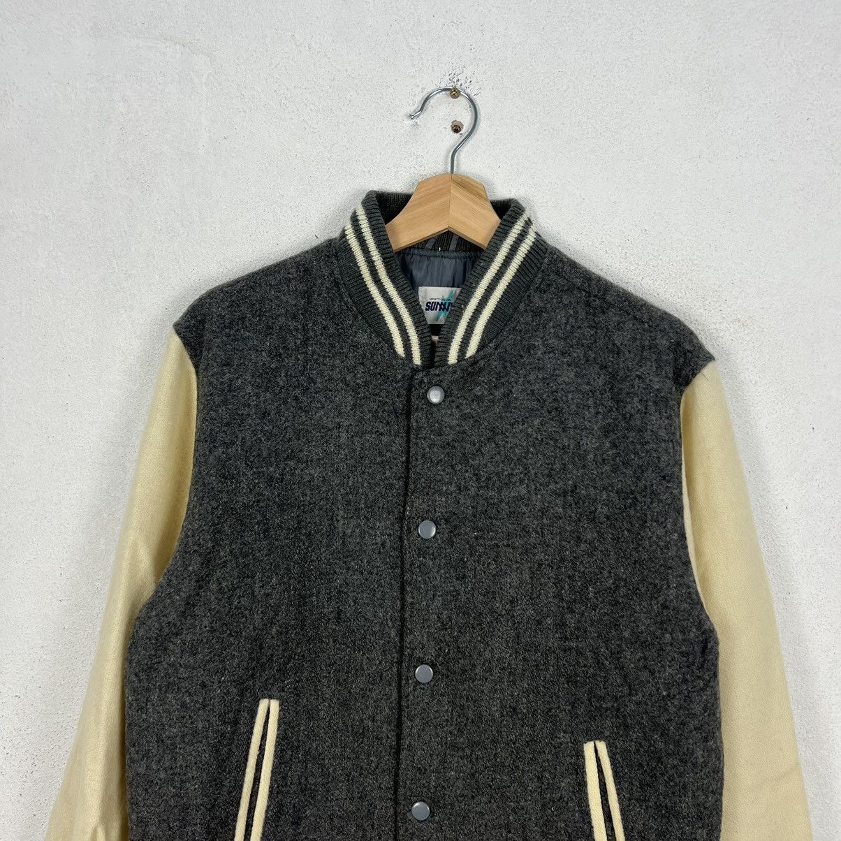 Japanese Brand VINTAGE VARSITY JACKET SUNNYPAL SPORT CASUAL Size US M / EU 48-50 / 2 - 3 Thumbnail