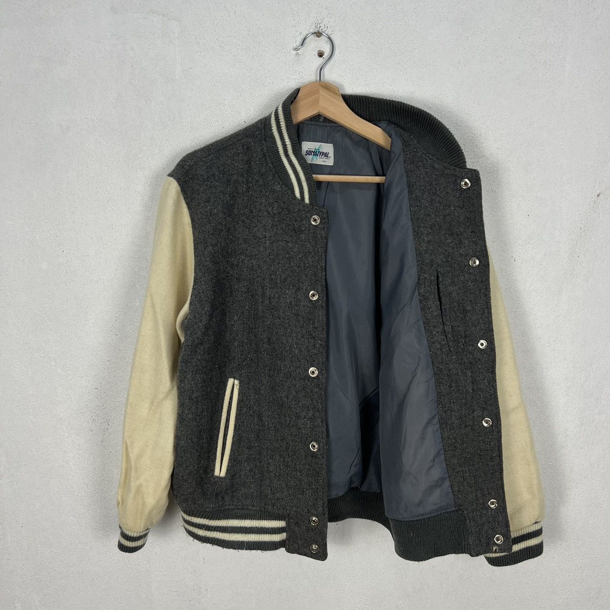 Japanese Brand VINTAGE VARSITY JACKET SUNNYPAL SPORT CASUAL Size US M / EU 48-50 / 2 - 10 Thumbnail