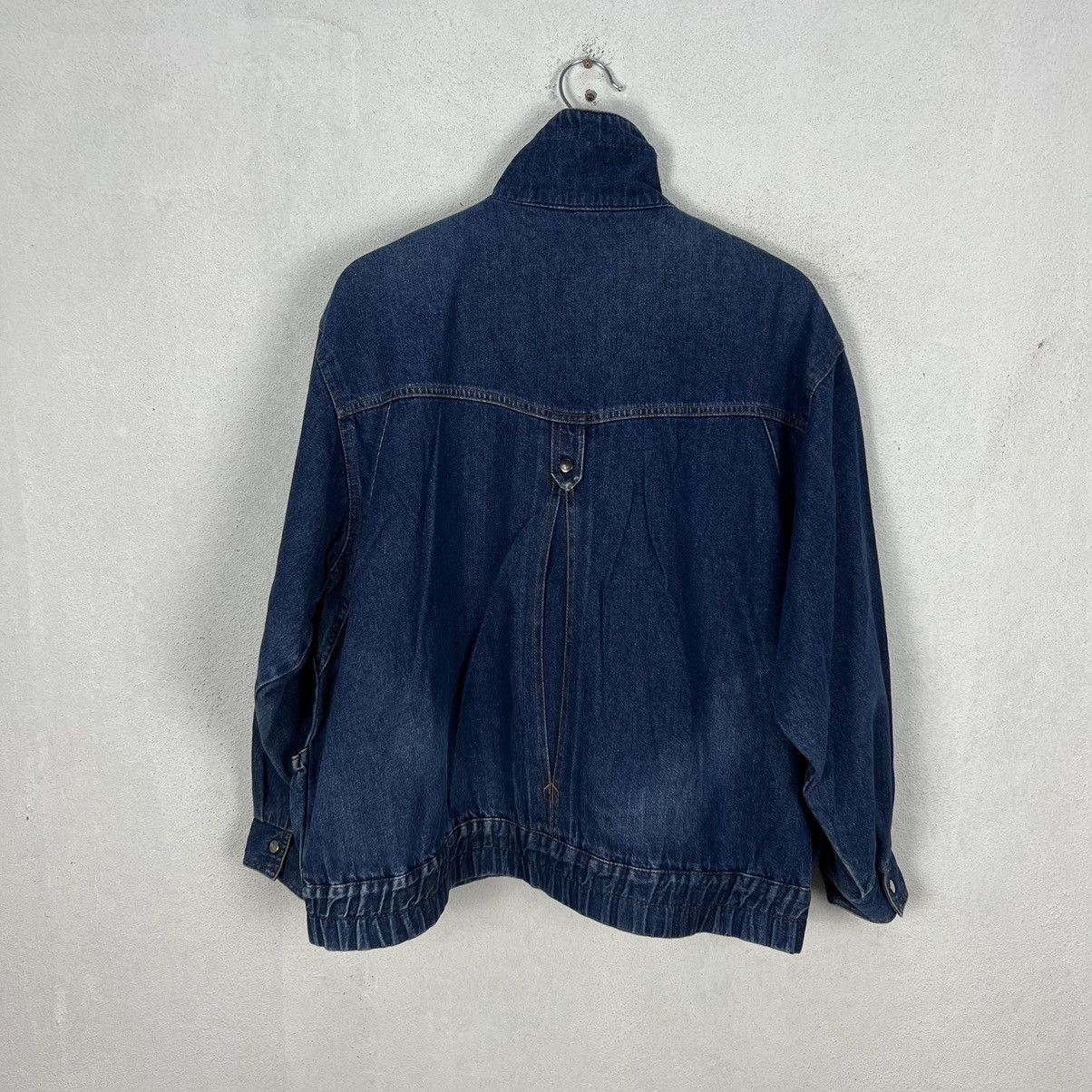 Japanese Brand RARE BIKER PARACHUTE BOMBER JACKET DENIM DOUBLE BREAST Size US M / EU 48-50 / 2 - 9 Thumbnail