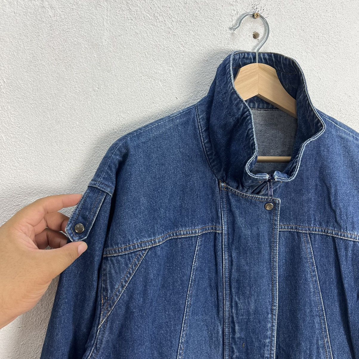 Japanese Brand RARE BIKER PARACHUTE BOMBER JACKET DENIM DOUBLE BREAST Size US M / EU 48-50 / 2 - 7 Thumbnail