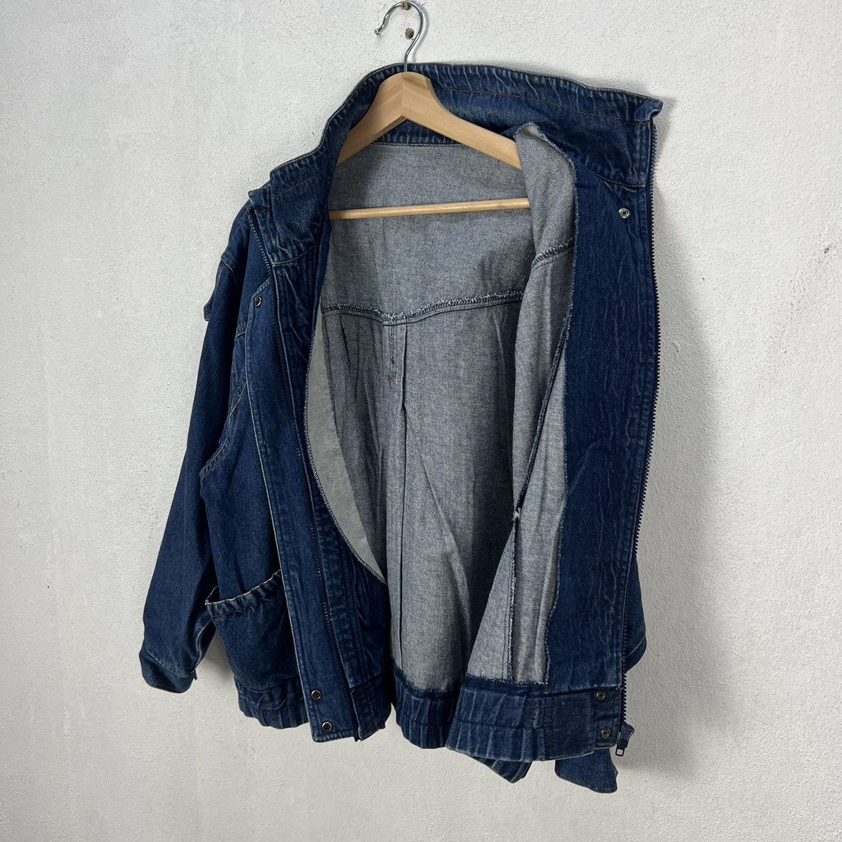 Japanese Brand RARE BIKER PARACHUTE BOMBER JACKET DENIM DOUBLE BREAST Size US M / EU 48-50 / 2 - 12 Thumbnail