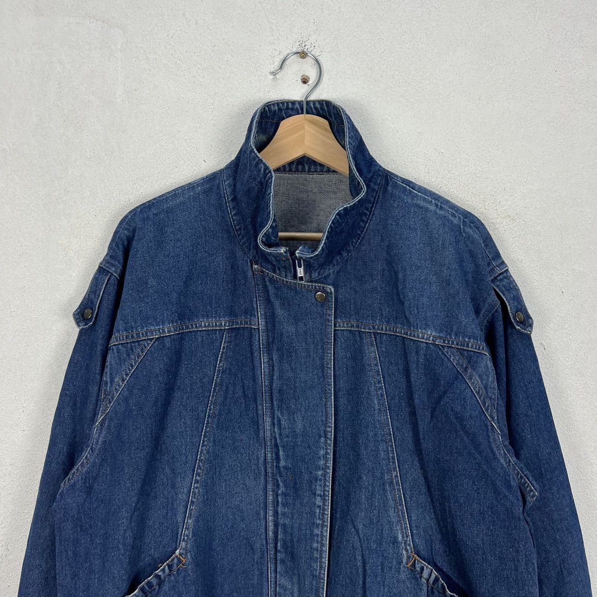 Japanese Brand RARE BIKER PARACHUTE BOMBER JACKET DENIM DOUBLE BREAST Size US M / EU 48-50 / 2 - 3 Thumbnail