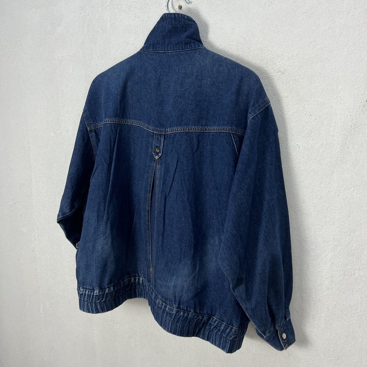 Japanese Brand RARE BIKER PARACHUTE BOMBER JACKET DENIM DOUBLE BREAST Size US M / EU 48-50 / 2 - 10 Thumbnail