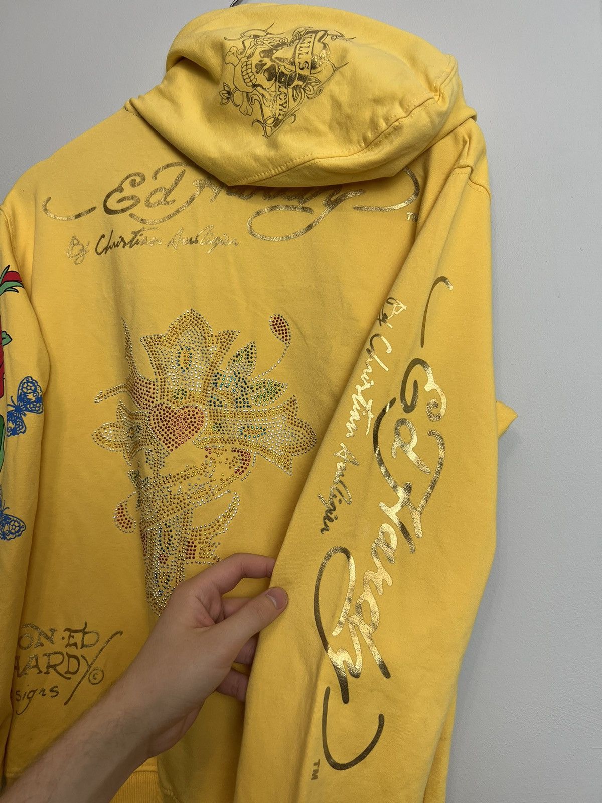 Christian Audigier Vintage Y2K Ed Hardy Floral Print By Ch. Audigier Zip hoodie Size US S / EU 44-46 / 1 - 6 Thumbnail