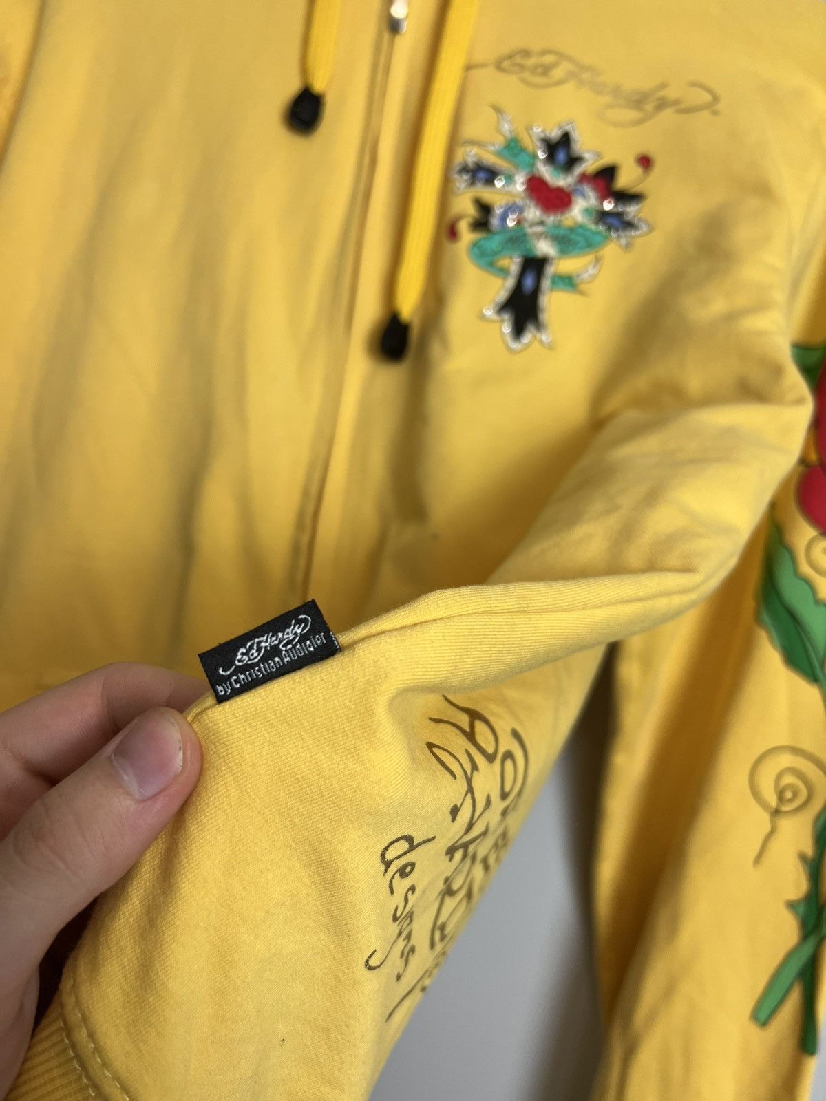 Christian Audigier Vintage Y2K Ed Hardy Floral Print By Ch. Audigier Zip hoodie Size US S / EU 44-46 / 1 - 7 Thumbnail