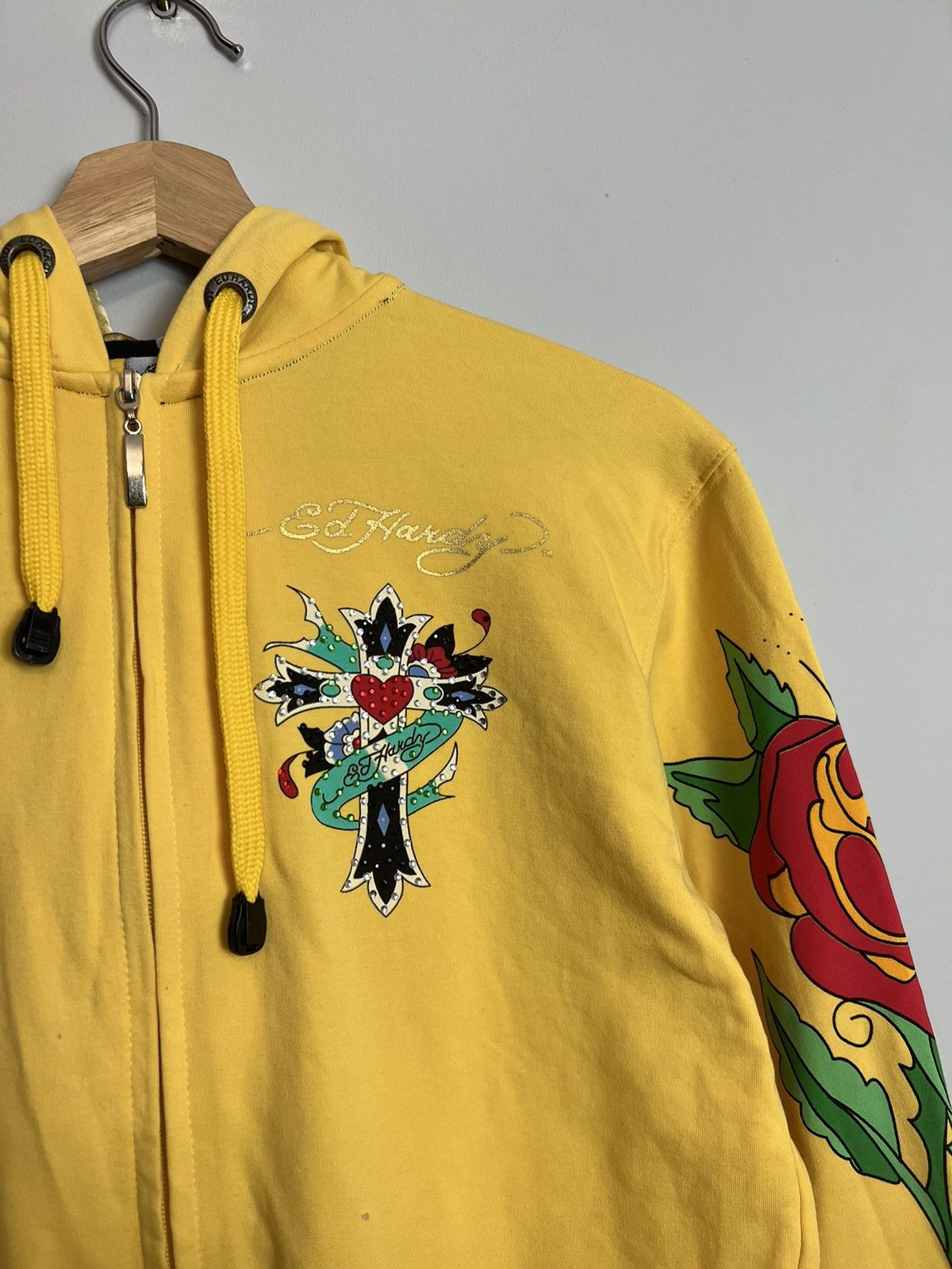 Christian Audigier Vintage Y2K Ed Hardy Floral Print By Ch. Audigier Zip hoodie Size US S / EU 44-46 / 1 - 4 Thumbnail