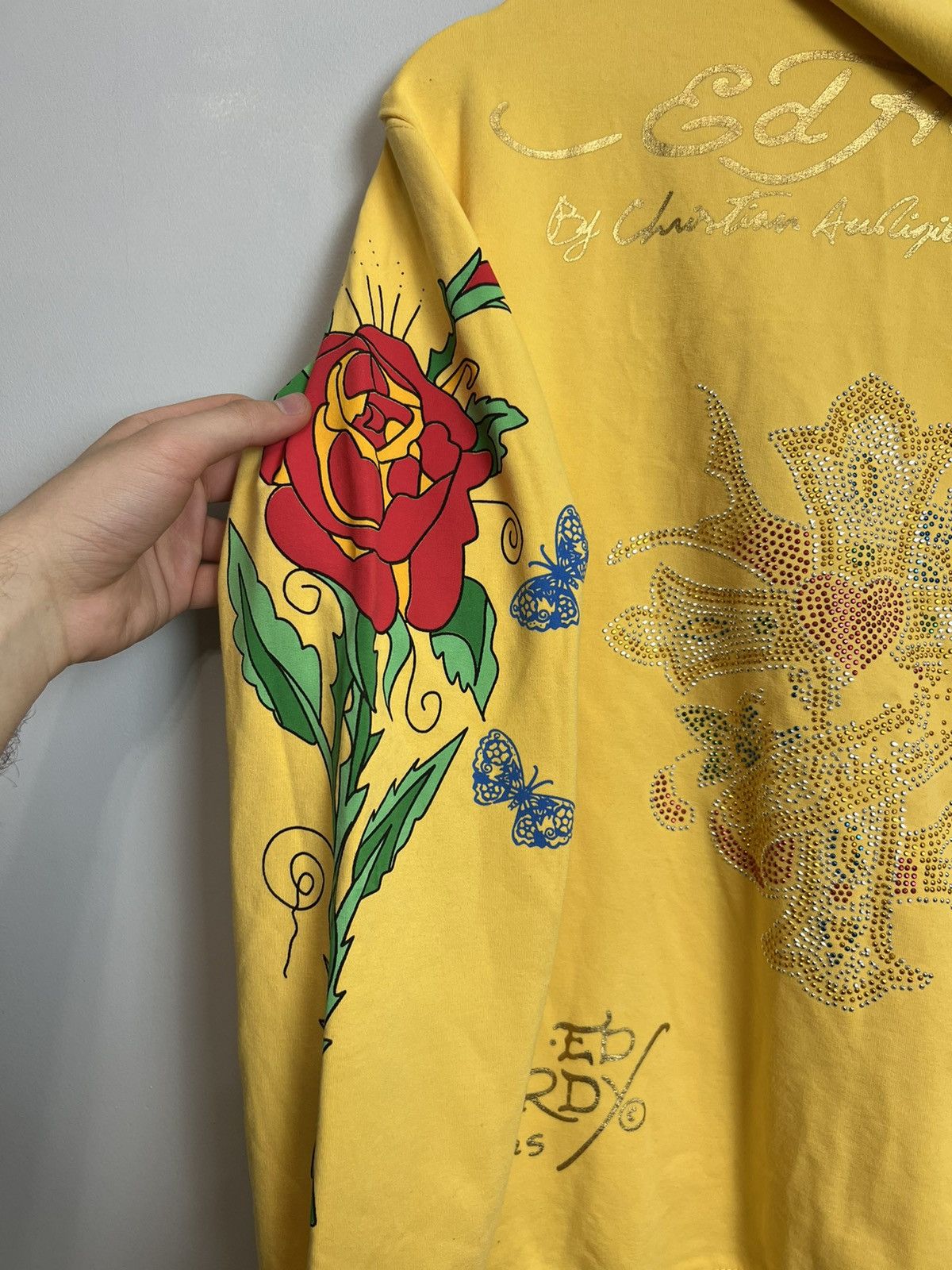 Christian Audigier Vintage Y2K Ed Hardy Floral Print By Ch. Audigier Zip hoodie Size US S / EU 44-46 / 1 - 3 Thumbnail