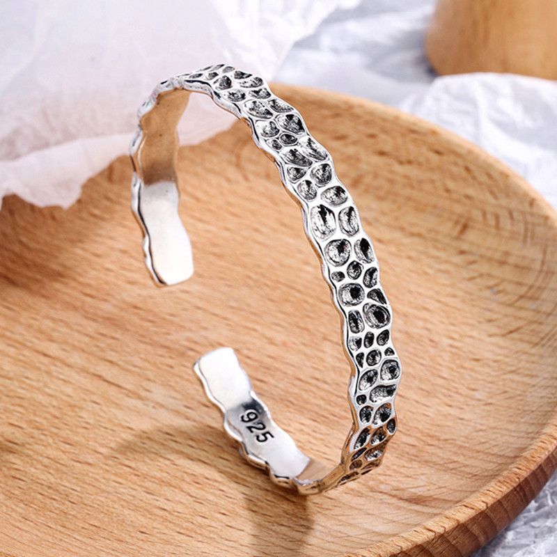 Jewelry Irregular Surface Bangles Bracelet Size ONE SIZE - 1 Thumbnail