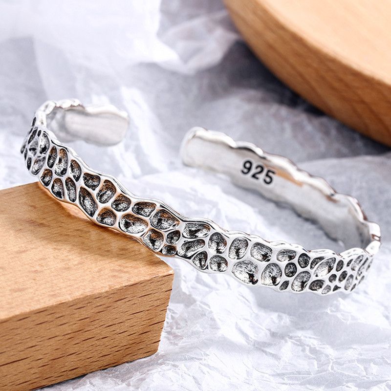 Jewelry Irregular Surface Bangles Bracelet Size ONE SIZE - 2 Thumbnail