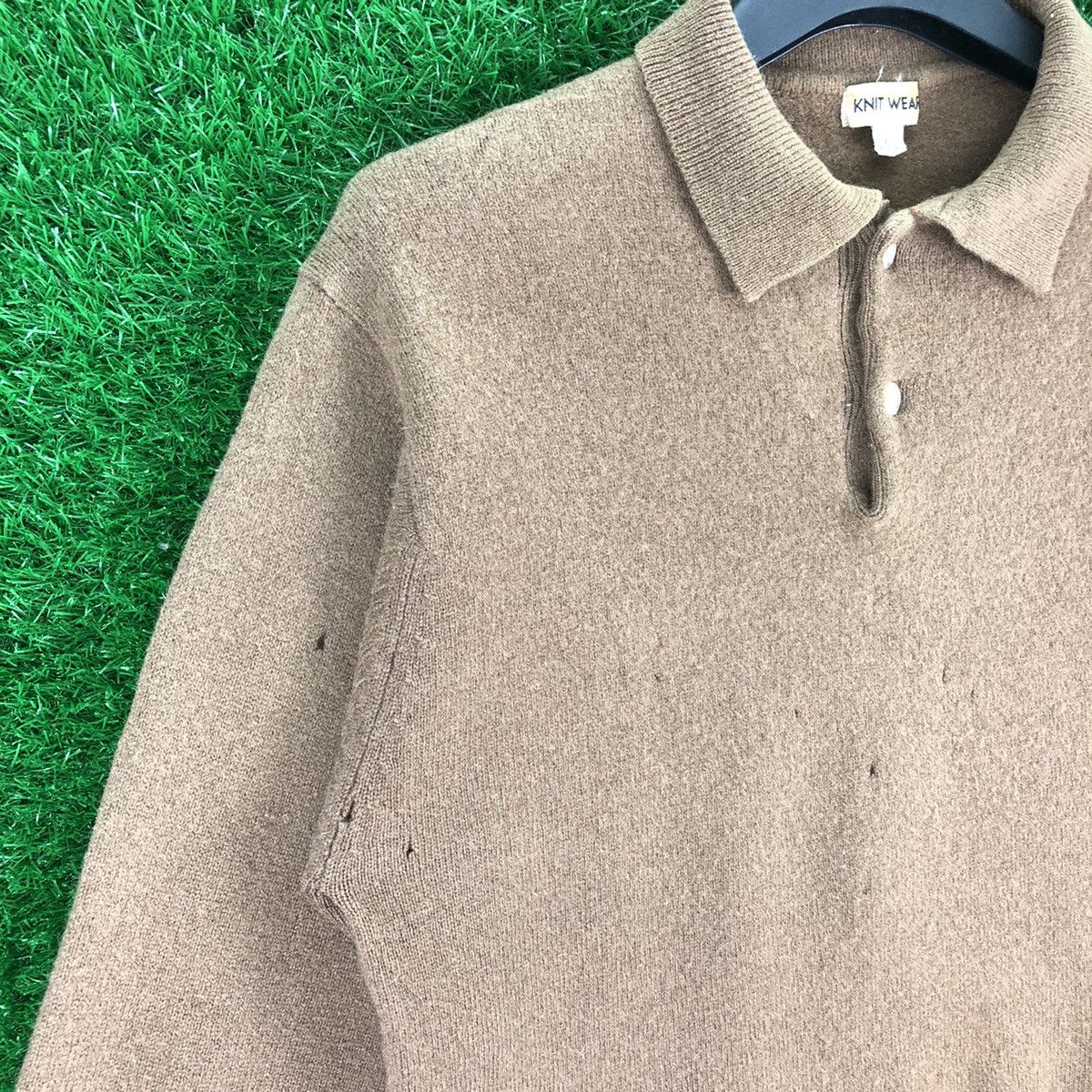 Aran Isles Knitwear Vintage 80's Wool Knit Polo Shirt Distressed by Knit Wear Size US S / EU 44-46 / 1 - 2 Thumbnail