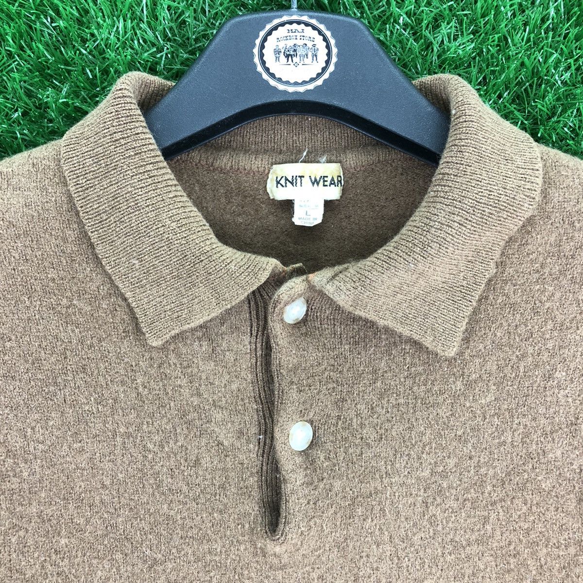 Aran Isles Knitwear Vintage 80's Wool Knit Polo Shirt Distressed by Knit Wear Size US S / EU 44-46 / 1 - 7 Thumbnail