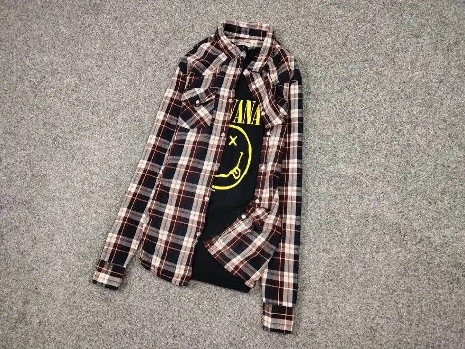 Flannel × Vintage Vintage Flannel Shirt Checkered Travis Scott Kapital Style Size US L / EU 52-54 / 3 - 4 Thumbnail