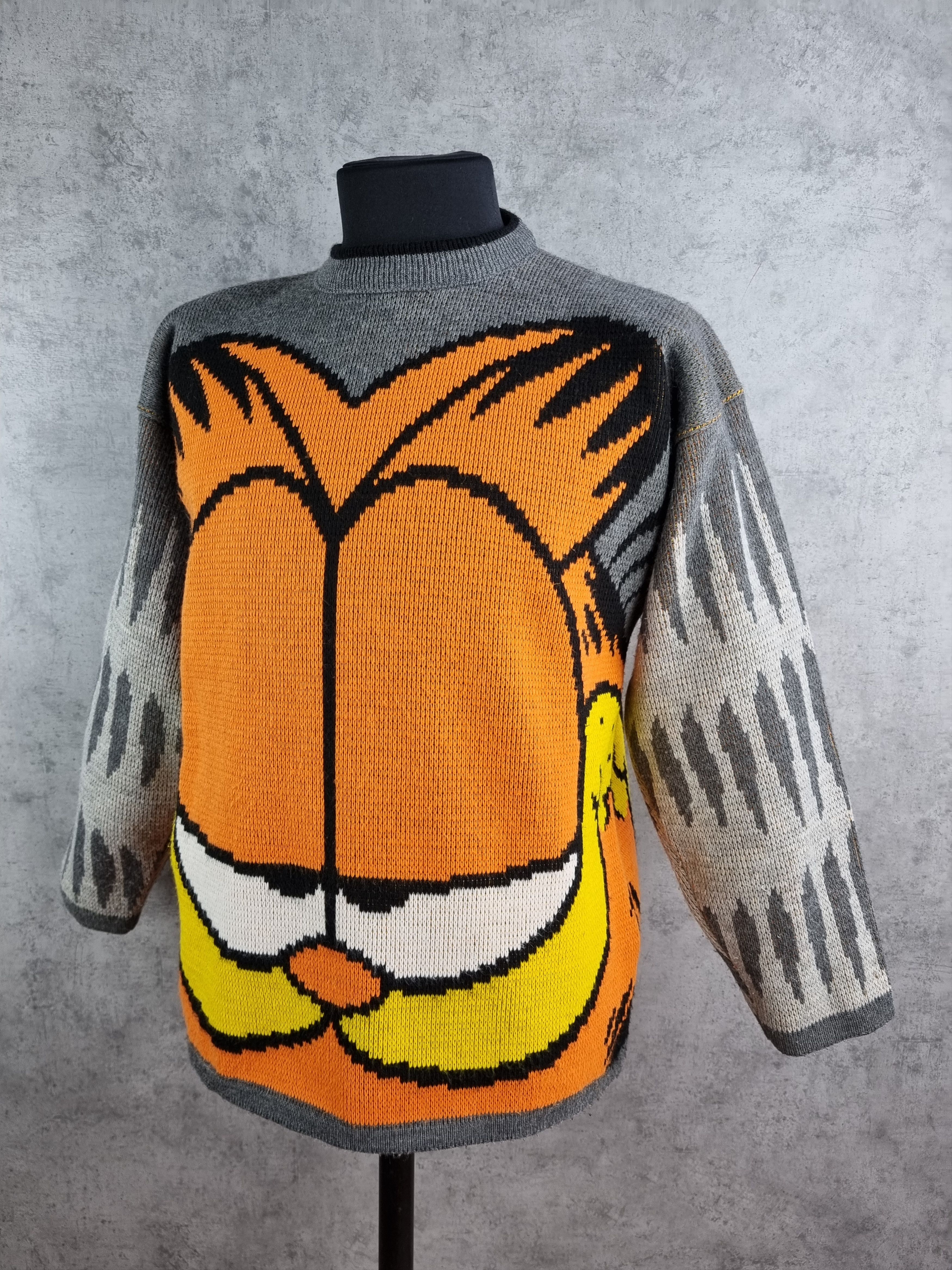 Disney Rare GARFIELD the CAT Logo Sweater Vintage Size US L / EU 52-54 / 3 - 2 Thumbnail