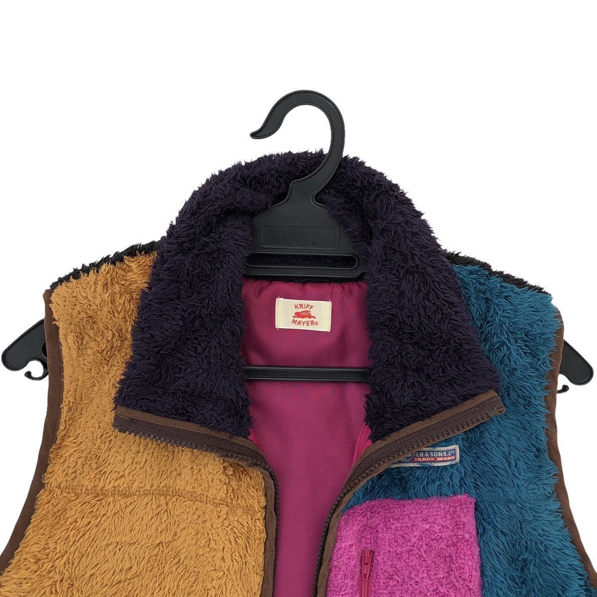 Japanese Brand Kriff Mayer Colour Block Fleece Vest Jacket For Women Size L / US 10 / IT 46 - 6 Thumbnail
