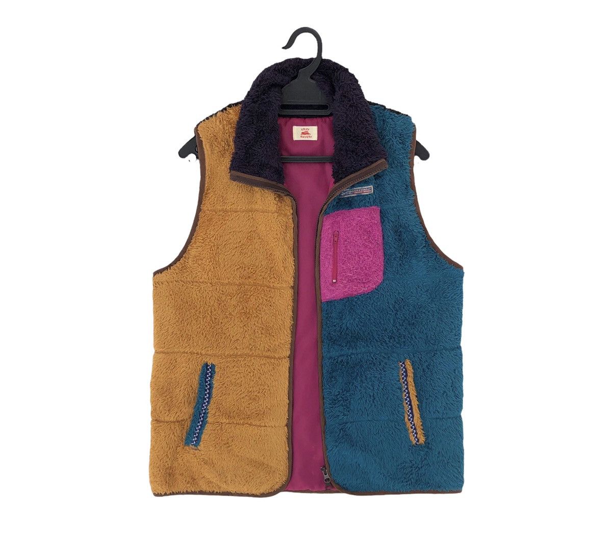 Kriff Mayer Colour Block Fleece Vest Jacket For Women