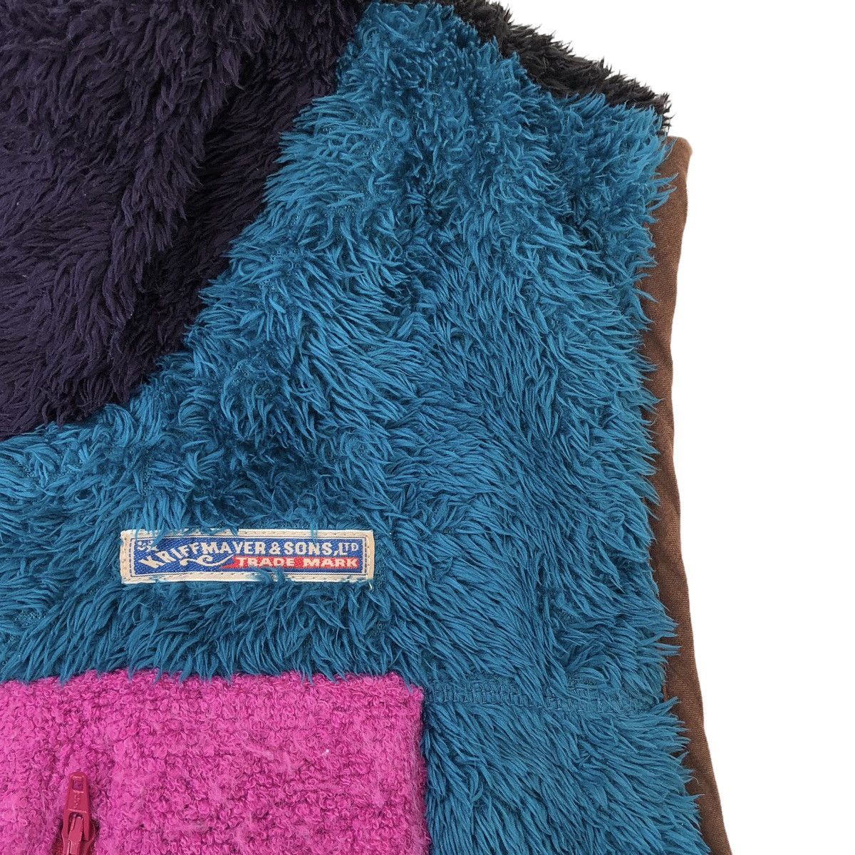 Japanese Brand Kriff Mayer Colour Block Fleece Vest Jacket For Women Size L / US 10 / IT 46 - 4 Thumbnail