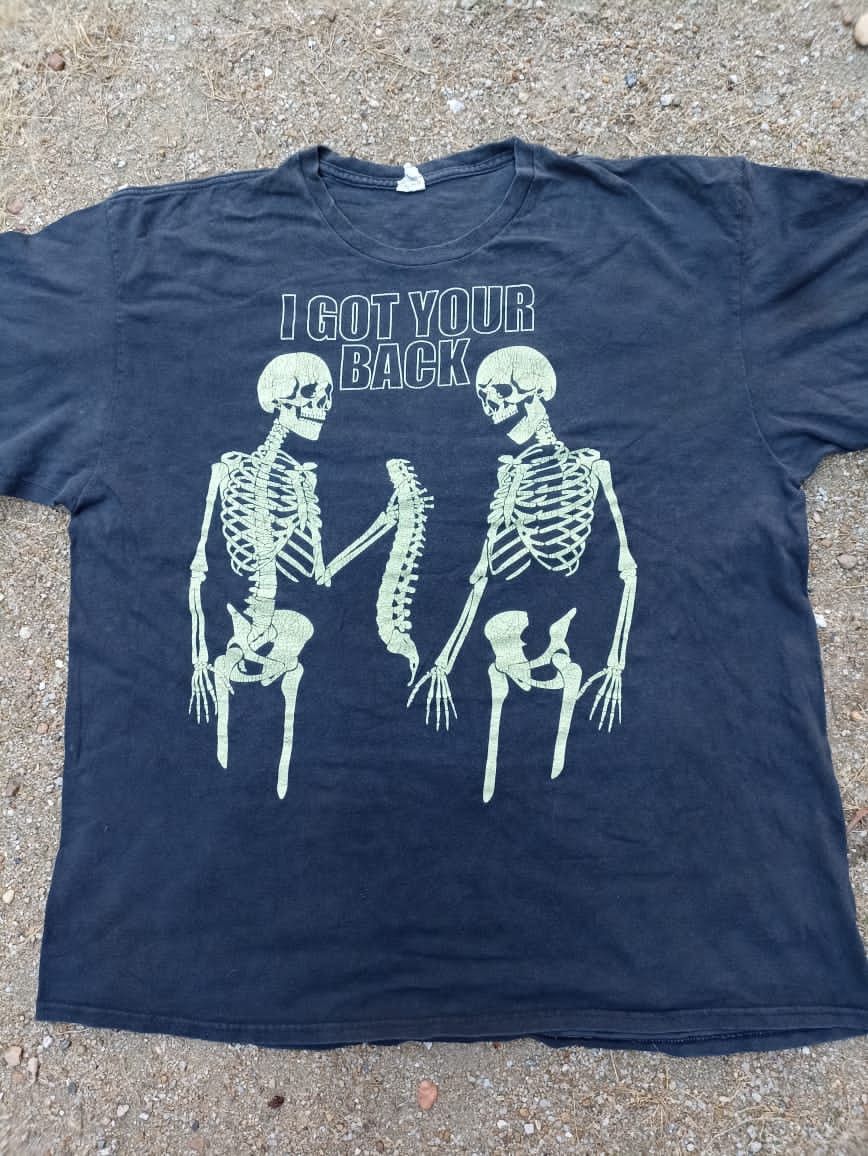 Vintage Vintage Skeleton I Got Your Back Size US XXL / EU 58 / 5 - 5 Thumbnail