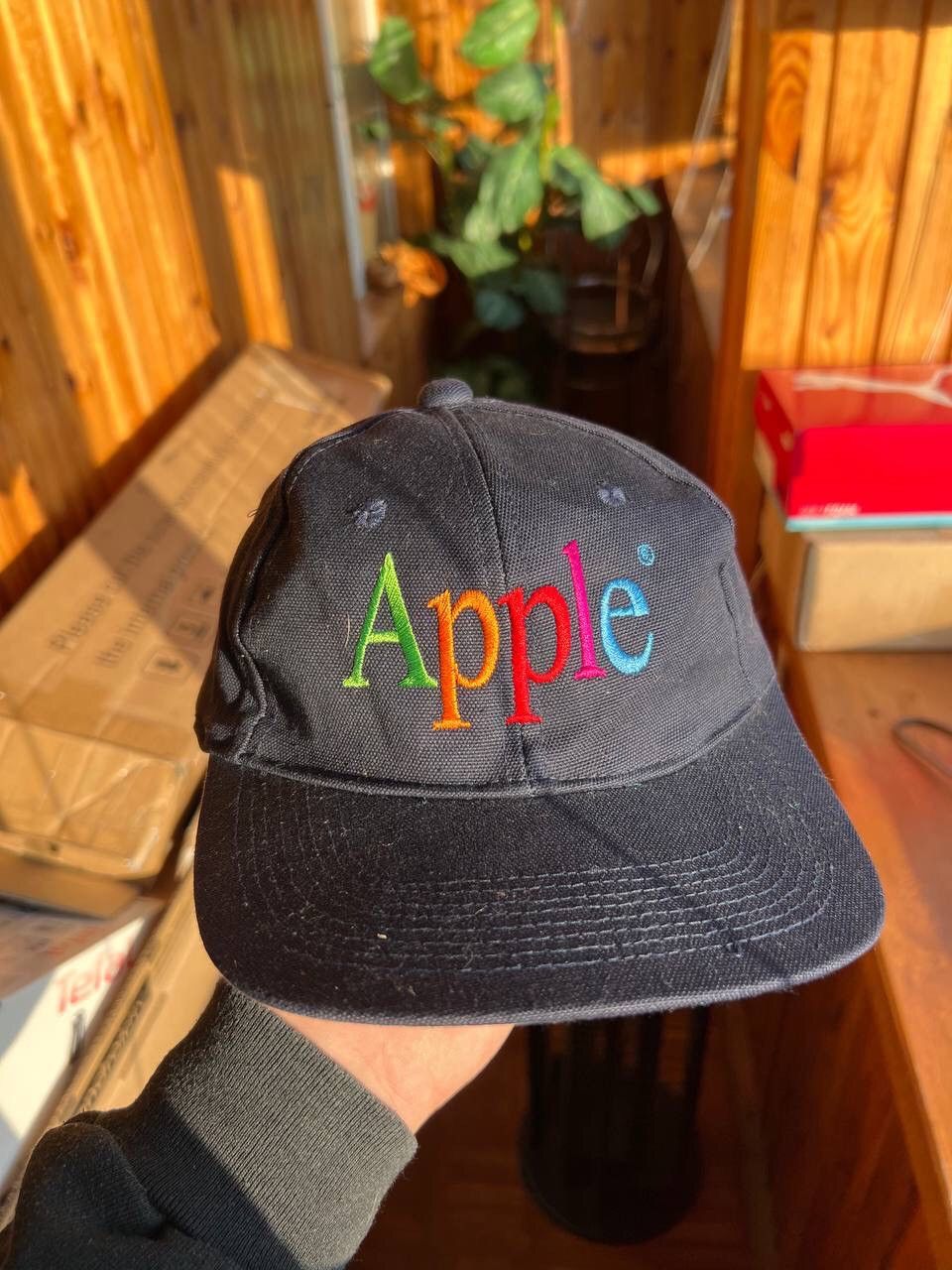 Vintage Vintage Apple promo cap hat 90s rainbow logo | Grailed
