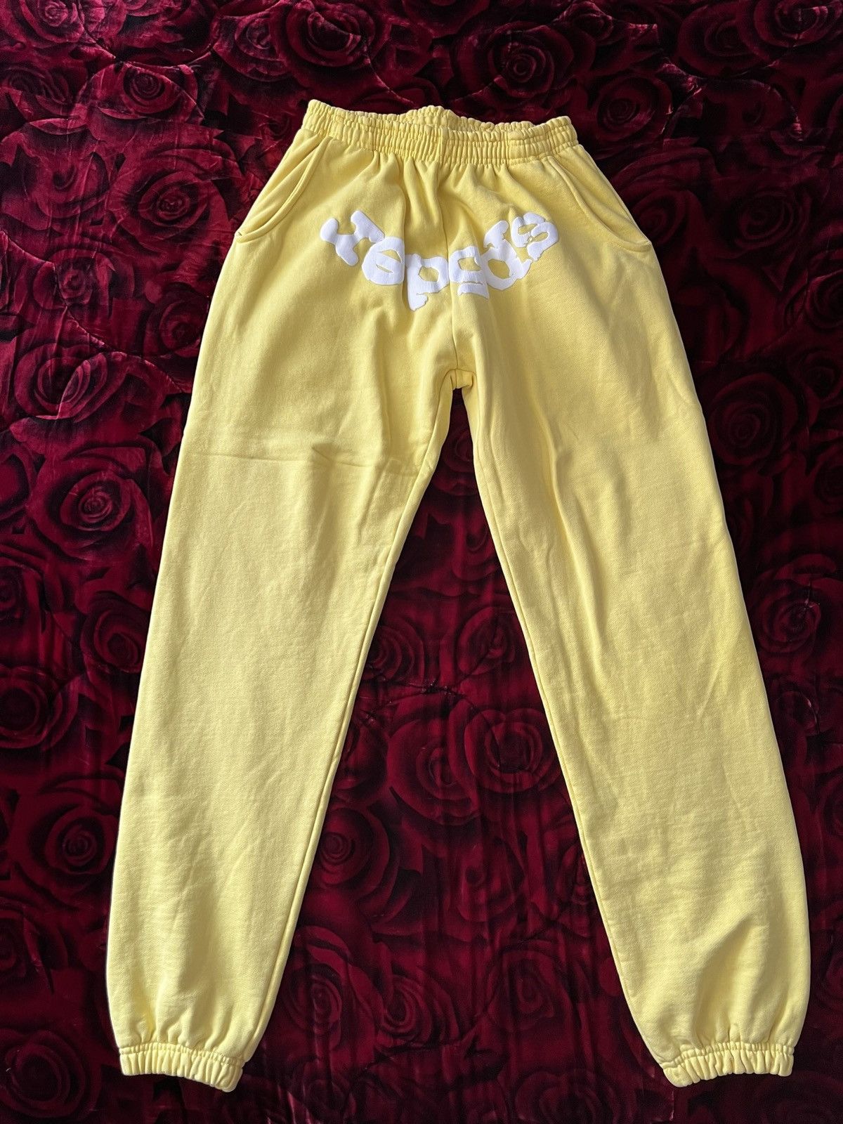 Sp5der Spider Worldwide Yellow Sweatpants Size US 31 - 1 Thumbnail