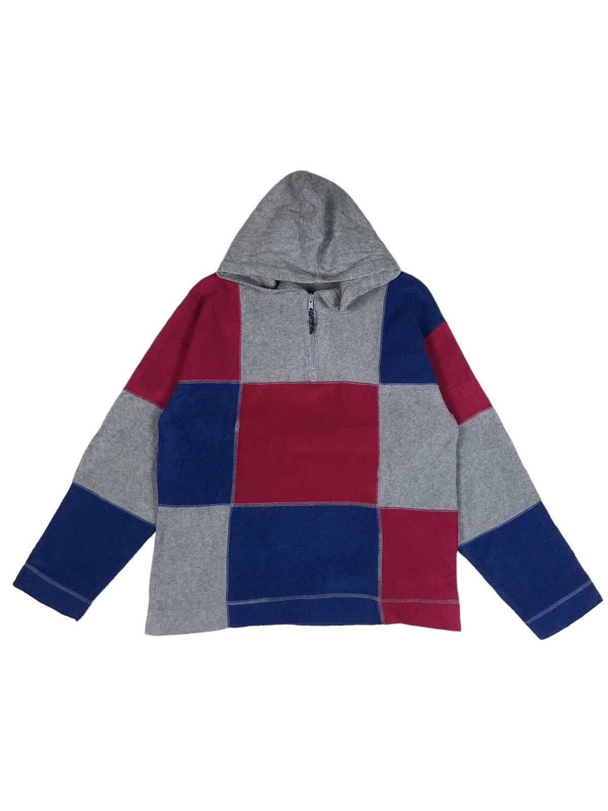 image of Outdoor Style Go Out x The Mountain Water Buffalo Multicolour Checkered Mountain Fleece Hoodie, Wom