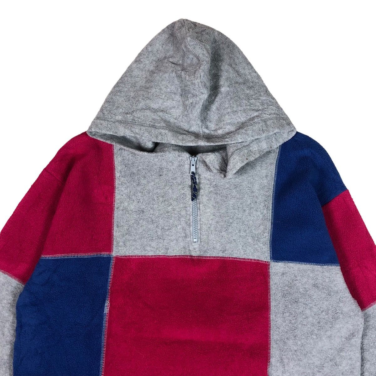 The Mountain Water Buffalo Multicolour Checkered Mountain Fleece Hoodie Size M / US 6-8 / IT 42-44 - 2 Thumbnail