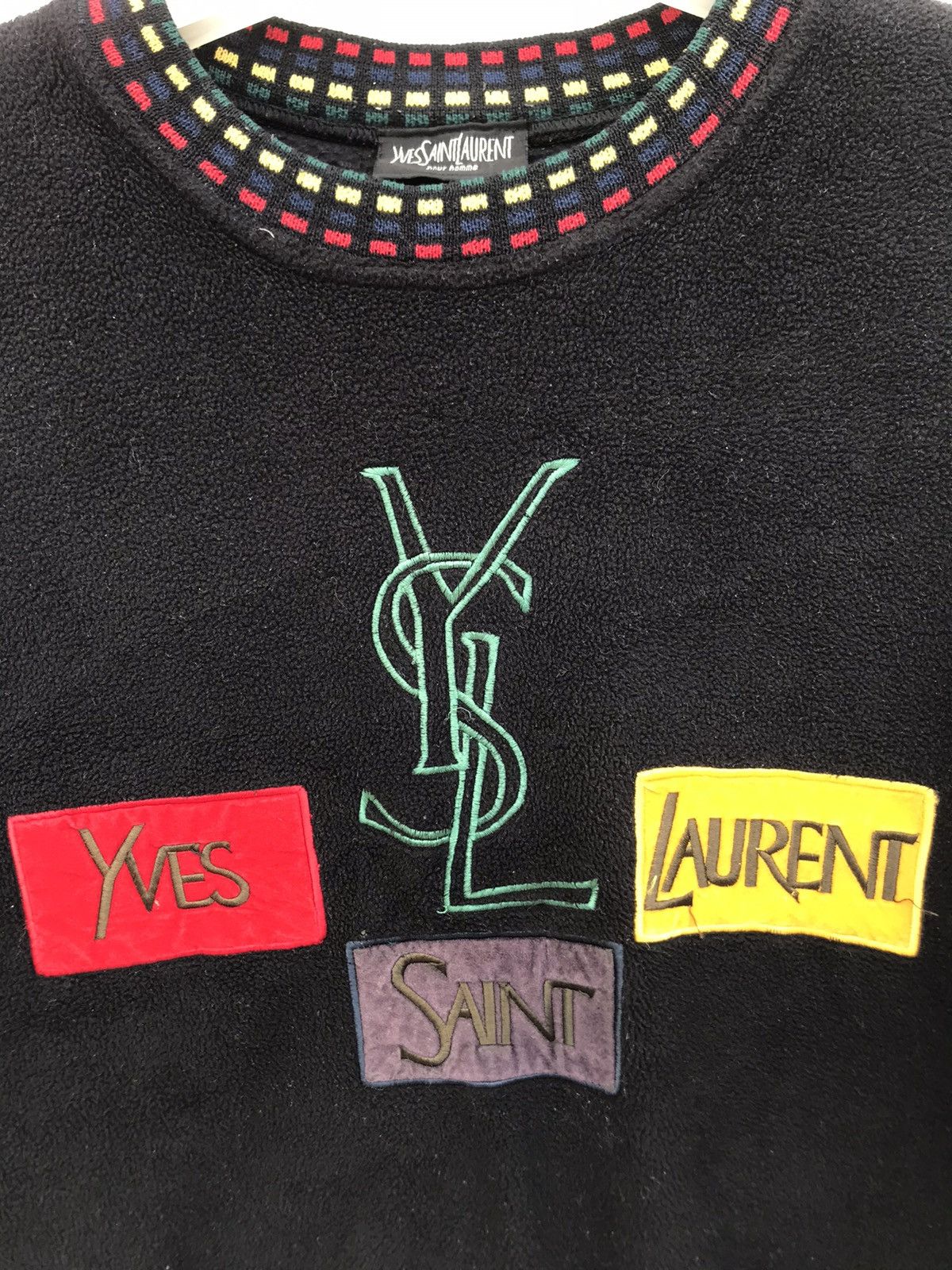Yves Saint Laurent Vintage Yves Saint Laurent Spellout Big logo Sweatshirt Size US L / EU 52-54 / 3 - 3 Thumbnail