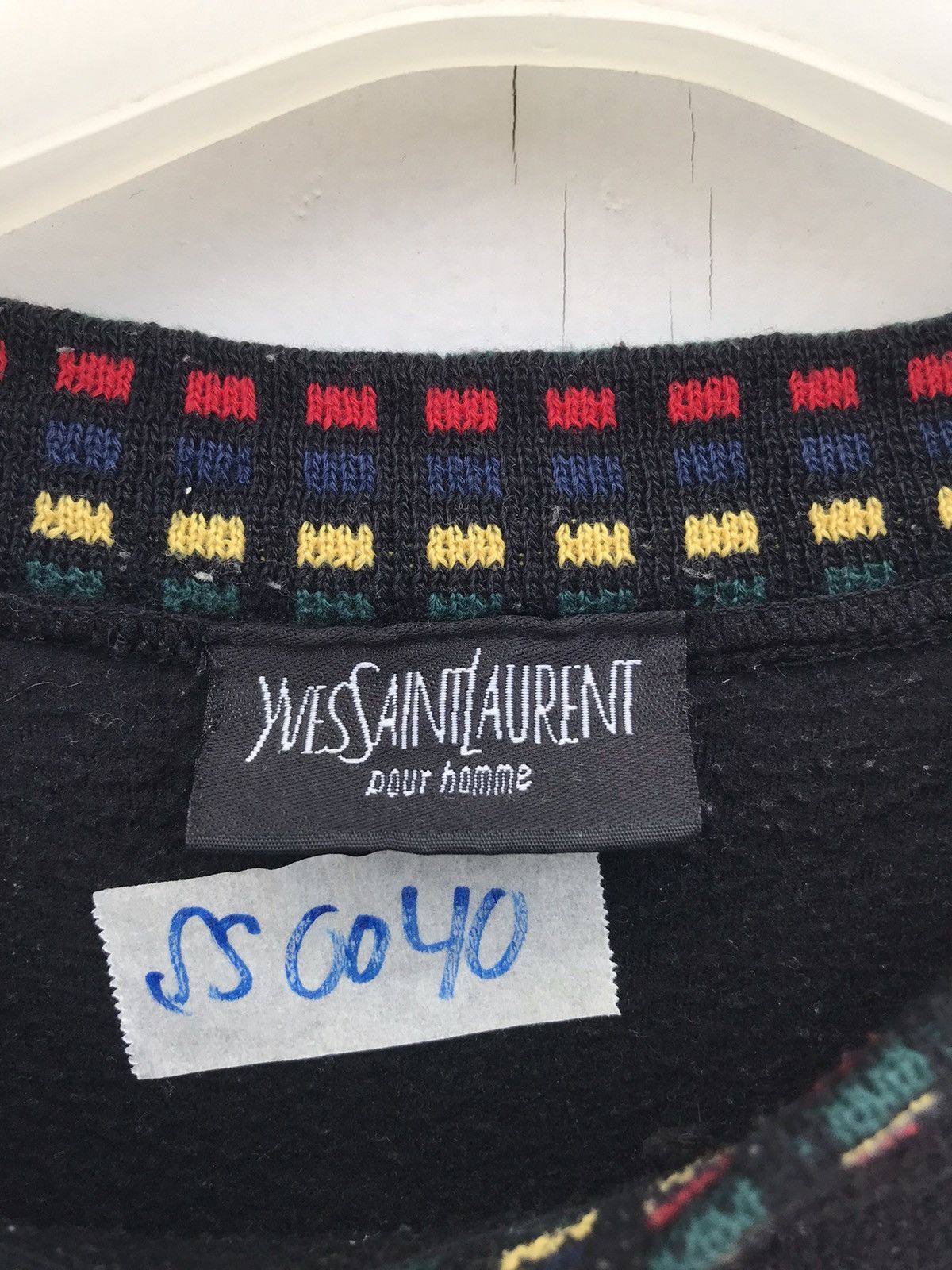 Yves Saint Laurent Vintage Yves Saint Laurent Spellout Big logo Sweatshirt Size US L / EU 52-54 / 3 - 4 Thumbnail