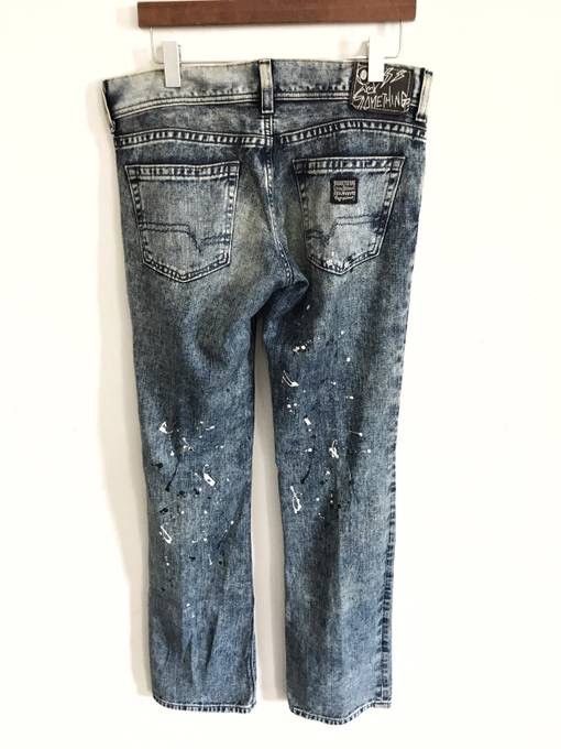 Lee Lee Acid Wash Splatter Paint Denim Distressed Painter Jeans Size US 33 - 2 Thumbnail