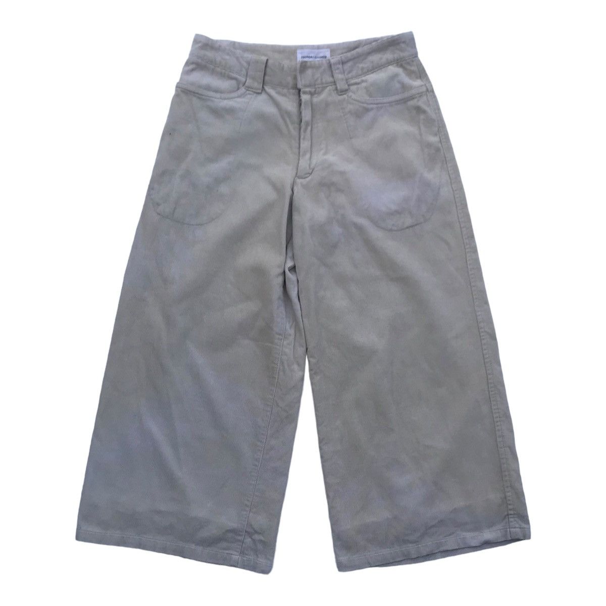image of Issey Miyake x Tsumori Chisato Discolouration Tsumori Chisato Corduroy Three Quarter Pants in Cream