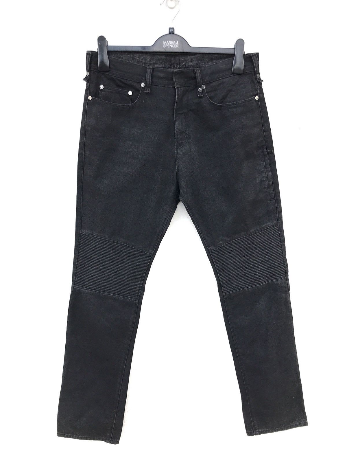 Neil Barrett Neil Barrett Made in Italy Black Bikers Jeans Size US 31 - 1 Thumbnail