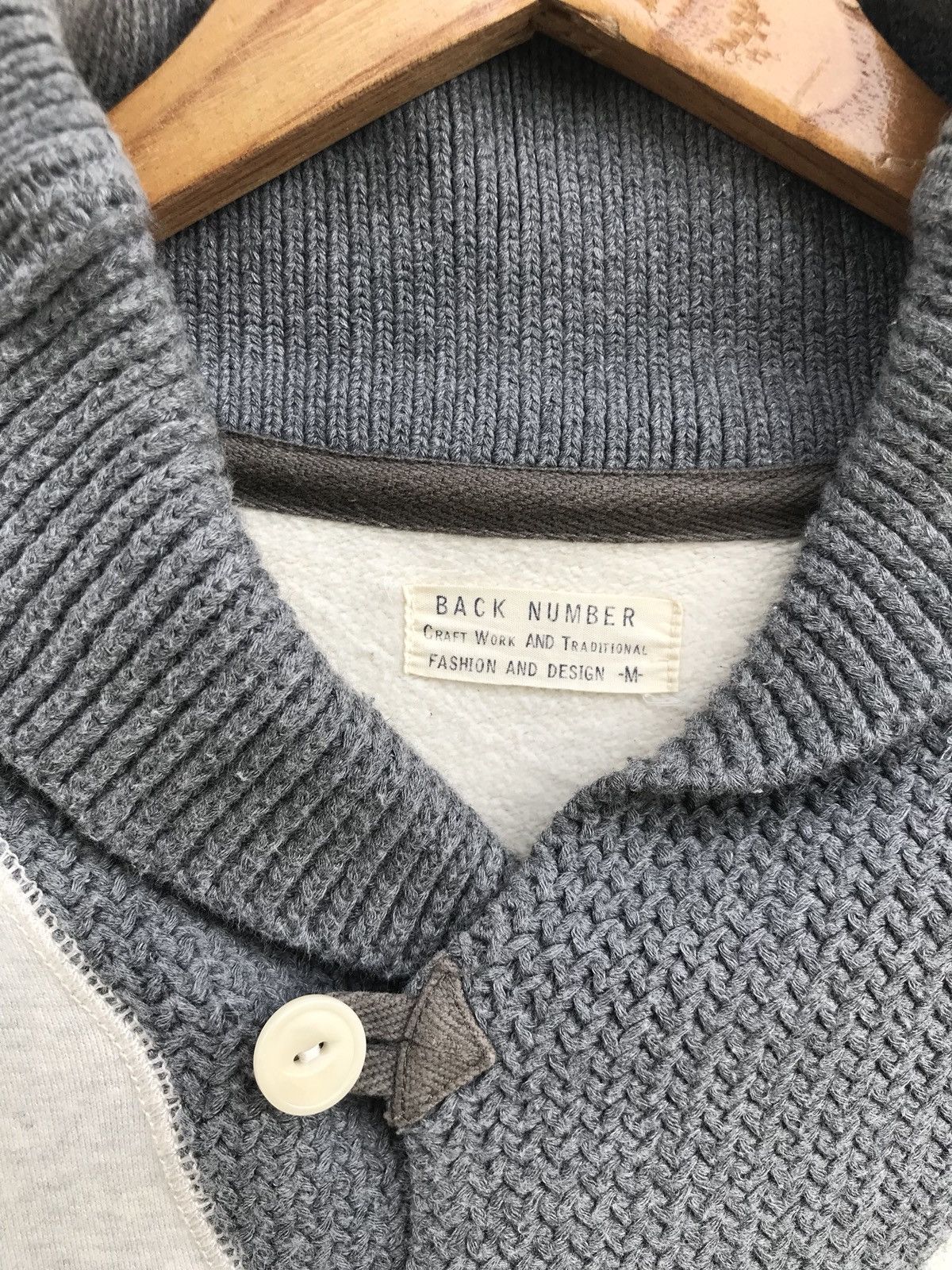 Japanese Brand × Other Japanese Brand Back Number Shawl Collar Sweatshirt Big Logo Size US M / EU 48-50 / 2 - 7 Thumbnail
