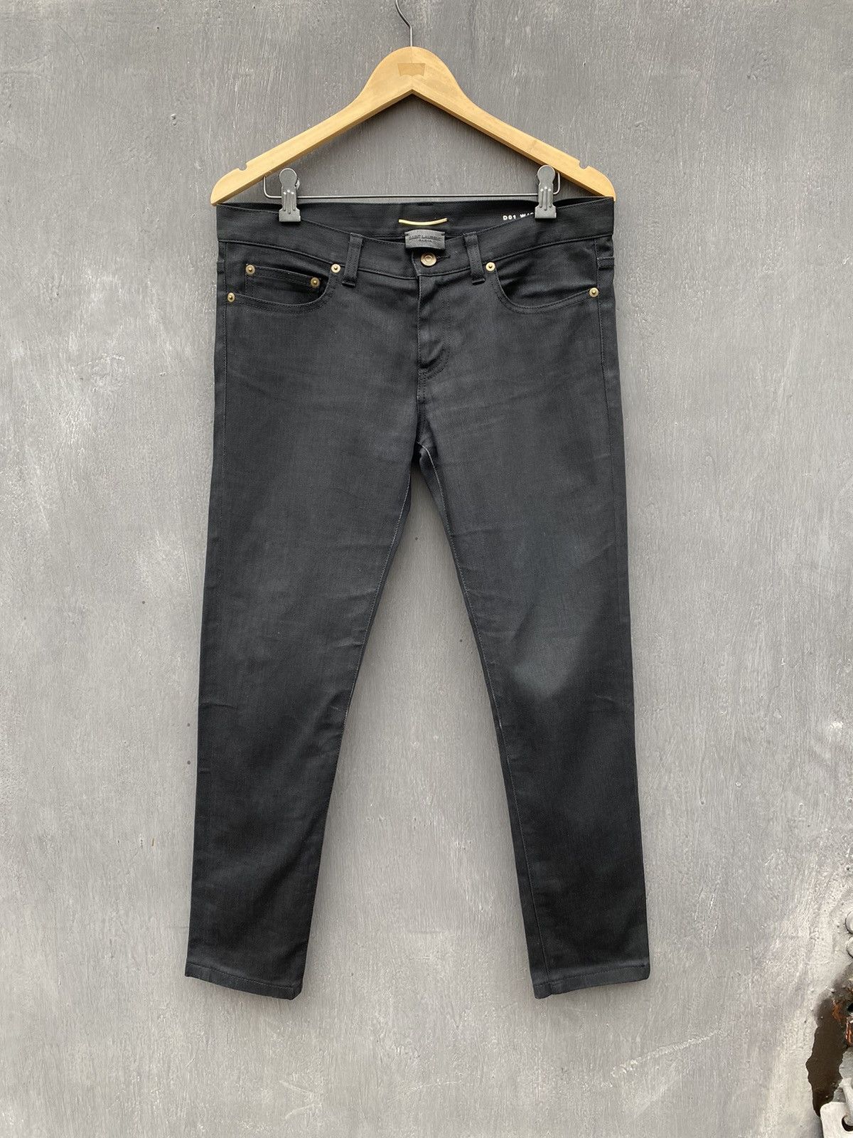 Saint Laurent Paris Saint Laurent black denim D01 W/SK LW size 30 Size 30" / US 8 / IT 44 - 3 Thumbnail